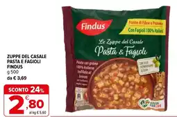 Iperal Zuppe del Casale Pasta & Fagioli Findus offerta