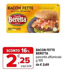 Iperal Bacon Fette Beretta pancetta affumicata offerta