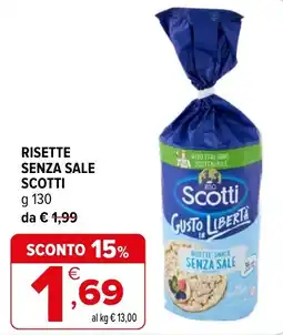 Iperal Risette senza sale Scotti offerta