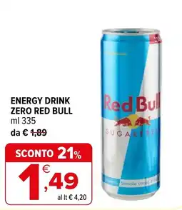 Iperal Energy drink zero red bull sugarfree offerta