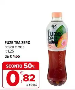 Iperal Fuze Tea Zero pesca e rosa offerta
