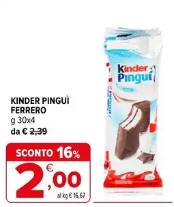 Iperal Kinder Pinguì Ferrero offerta