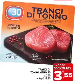 Iperal Tranci di tonno meno 30 offerta