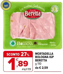 Iperal Mortadella Bologna IGP Beretta offerta