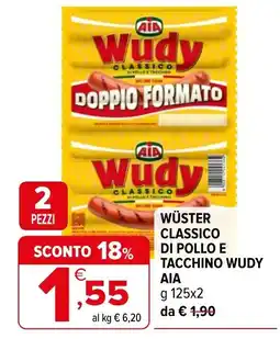 Iperal Wüster classico di pollo e tacchino Wudy AIA offerta