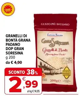 Iperal Granelli di Bontà Grana Padano DOP Gran Sore sina offerta