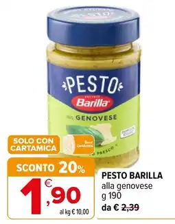 Iperal Pesto Barilla alla genovese offerta