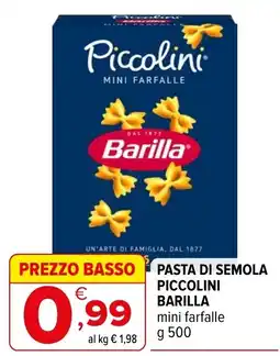 Iperal Pasta di semola Piccolini Barilla offerta