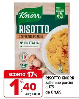 Iperal Risotto Knorr zafferano porcini offerta
