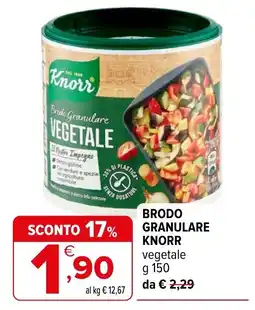 Iperal Brodo granulare vegetale Knorr offerta
