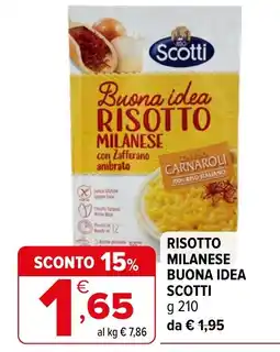 Iperal Risotto milanese buona idea Scotti offerta