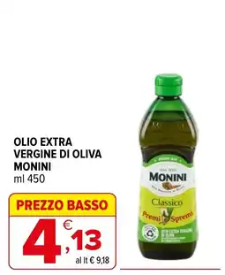 Iperal Olio extra vergine di oliva Monini offerta