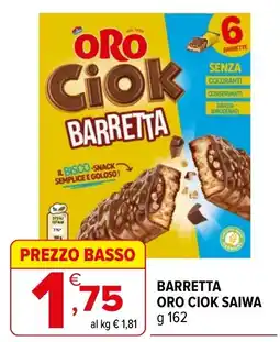 Iperal Barretta Oro Ciok Saiwa offerta