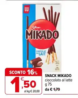 Iperal Snack Mikado cioccolato al latte offerta