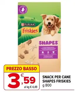 Iperal Snack per cane shapes friskies offerta