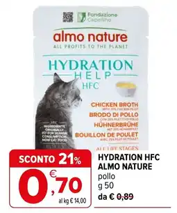 Iperal Hydration HFC Almo Nature offerta