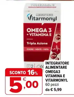 Iperal Integratore alimentare Omega3 Vitamina E Vitarmonyl offerta