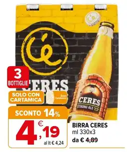 Iperal Birra Ceres offerta