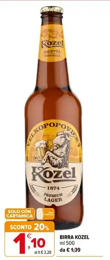 Iperal Birra Kozel offerta