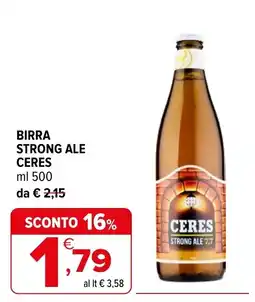 Iperal Birra strong ale Ceres offerta