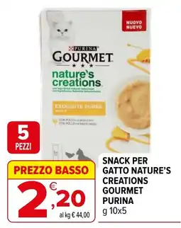Iperal Snack per gatto Nature's Creations Gourmet Purina offerta