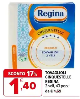 Iperal Tovaglioli cinque stelle regina offerta