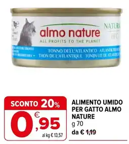 Iperal Alimento umido per gatto Almo Nature offerta