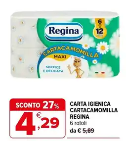Iperal Carta igienica cartacamomilla Regina offerta