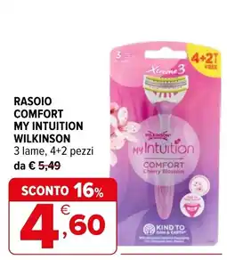 Iperal Rasoio comfort my intuition wilkinson offerta