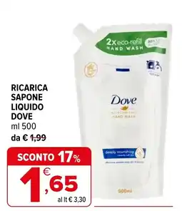 Iperal Ricarica sapone liquido Dove offerta