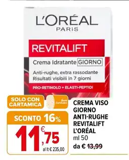 Iperal Crema viso giorno anti-rughe Revitalift L'Oréal offerta