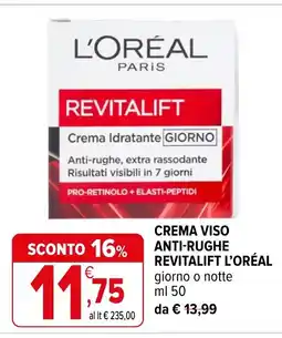 Iperal Crema viso anti-rughe Revitalift L'Oréal offerta
