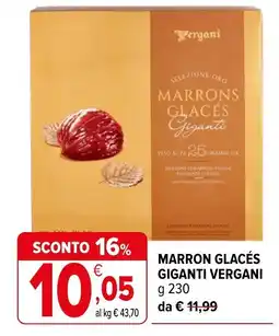 Iperal Marron glacés giganti Vergani offerta