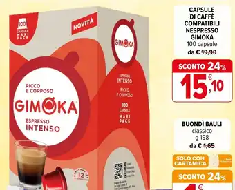 Capsule di caffè compatibili nespresso Gimoka