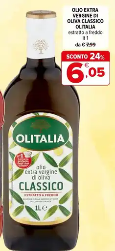 Iperal Olio extra vergine di oliva Classico Olitalia offerta