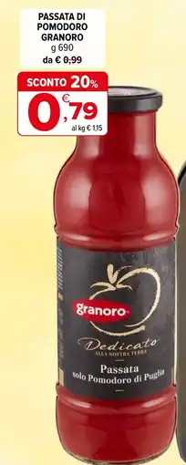 Iperal Passata di pomodoro Granoro offerta