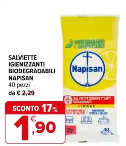 Iperal Salviette igienizzanti biodegradabili Napisan offerta
