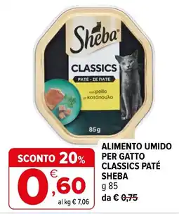 Iperal Alimento umido per gatto classics paté Sheba offerta