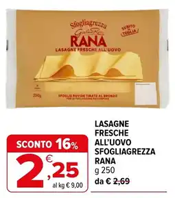 Iperal Lasagne fresche all'uovo sfogliagrezza Rana offerta