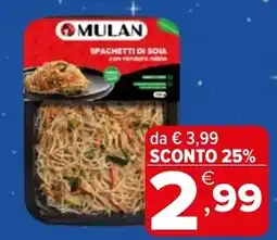 Iperal Mulan Spaghetti di soia con verdure miste offerta