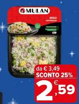 Iperal Mulan riso con verdure offerta