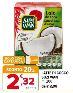 Iperal Latte di cocco Suzi Wan offerta