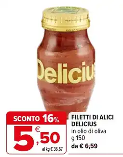 Iperal Filetti di alici Delicius offerta
