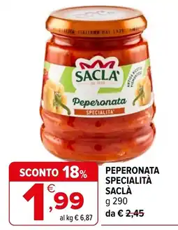 Iperal Peperonata Specialità Saclà offerta