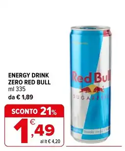 Iperal Energy drink zero red bull sugar free offerta