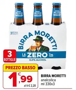 Iperal Birra Moretti analcolica offerta
