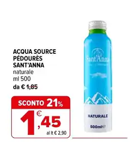 Iperal Acqua source Pédourès Sant'Anna naturale offerta