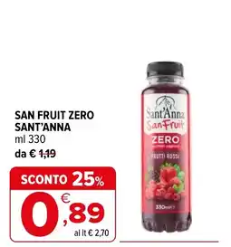 Iperal San Fruit Zero Sant'Anna offerta