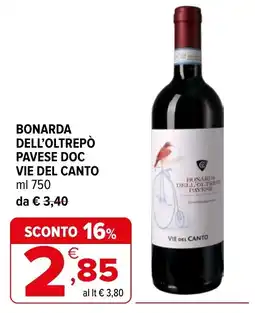 Iperal Bonarda dell'Oltrepò Pavese DOC Vie del Canto offerta