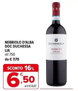 Iperal Nebbiolo d'Alba Doc Duchessa Lia offerta